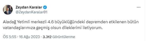 Son Dakika: Adana'da 4.5 büyüklüğünde deprem! Sarsıntı çevre illerde de hissedildi