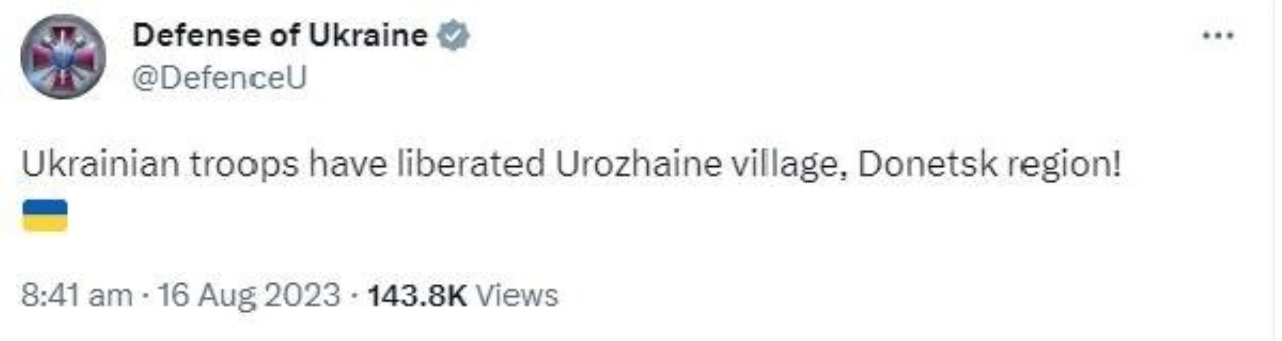 Ukrayna, Ruslardan Urozhaine köyünü geri aldı