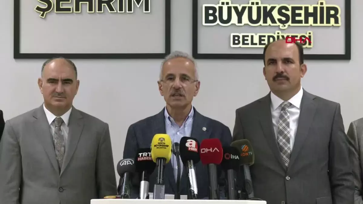 BAKAN URALOĞLU, KONYA BÜYÜKŞEHİR BELEDİYESİ\'Nİ ZİYARETİ SONRASI AÇIKLAMA YAPTI