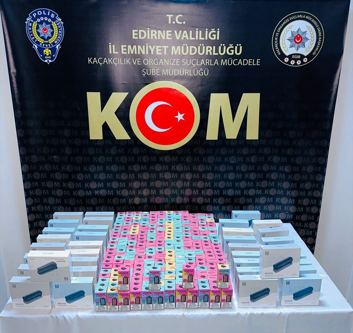 Edirne\'de 295 kaçak elektronik sigara ele geçirildi