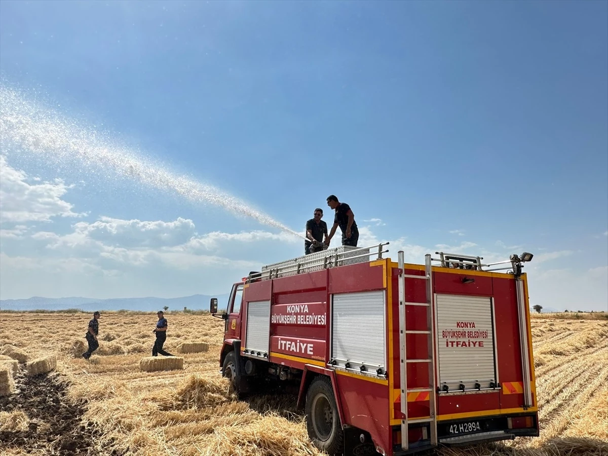 Konya\'da arazi yangınlarında onlarca dönüm alan kül oldu