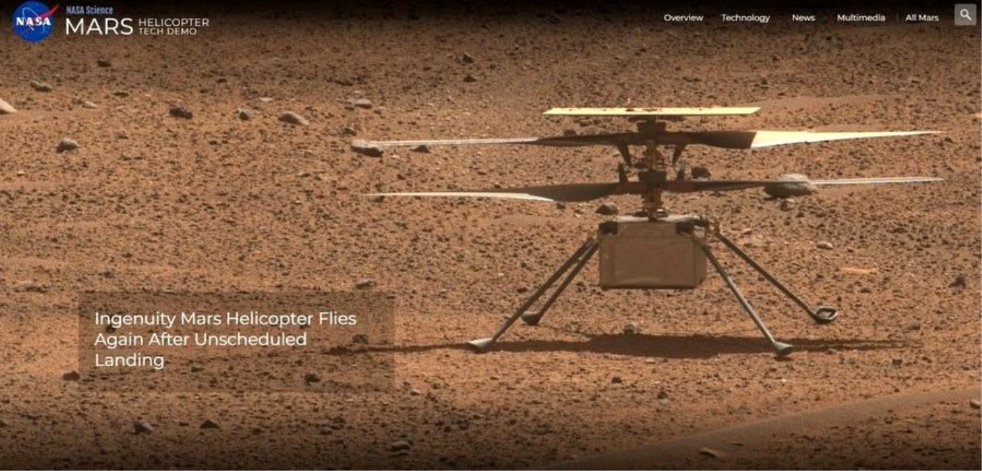 NASA\'nın Mars Helikopteri 55. Uçuşunu Tamamladı