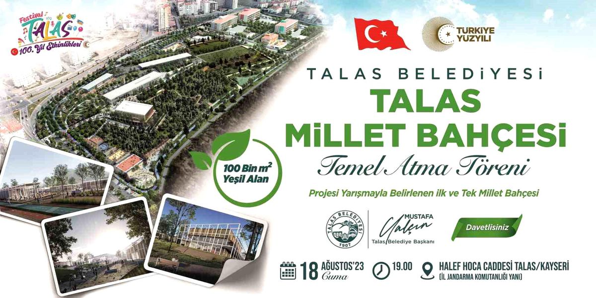 Talas Millet Bahçesi\'nin temeli atılıyor