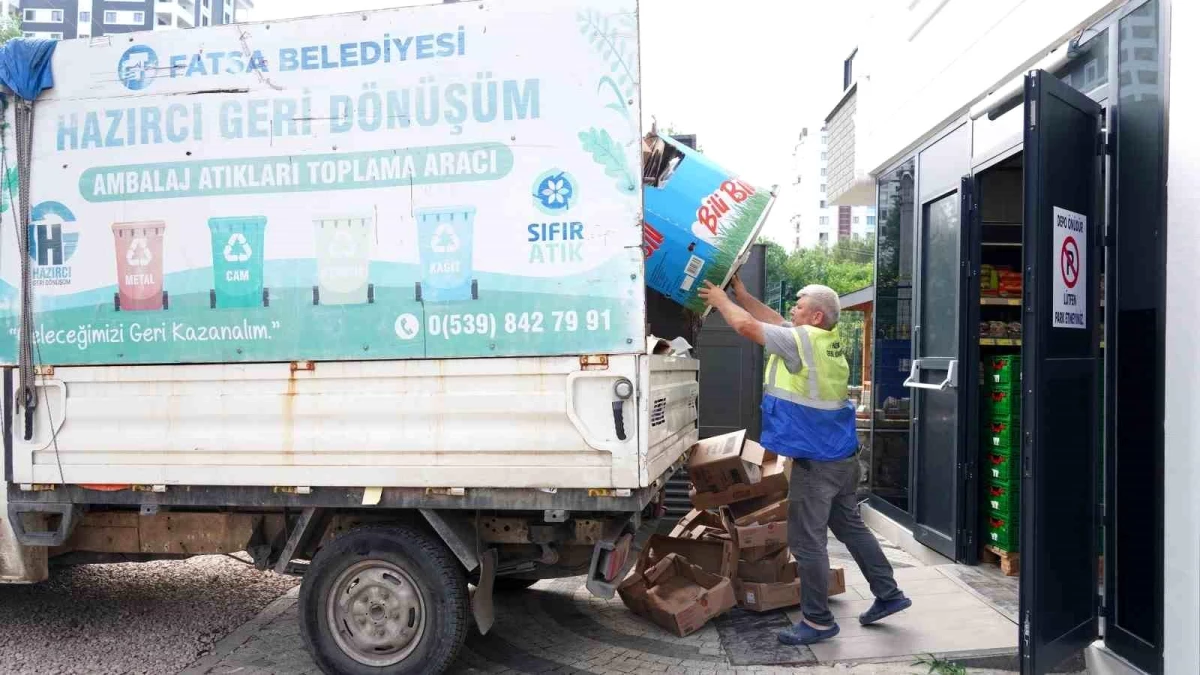 Fatsa Belediyesi, aylık 210 ton atığı geri topluyor
