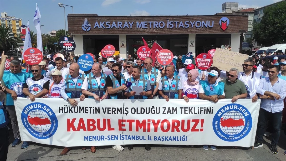 Memur-Sen İstanbul İl Başkanlığı, Zam Teklifini Protesto Etti