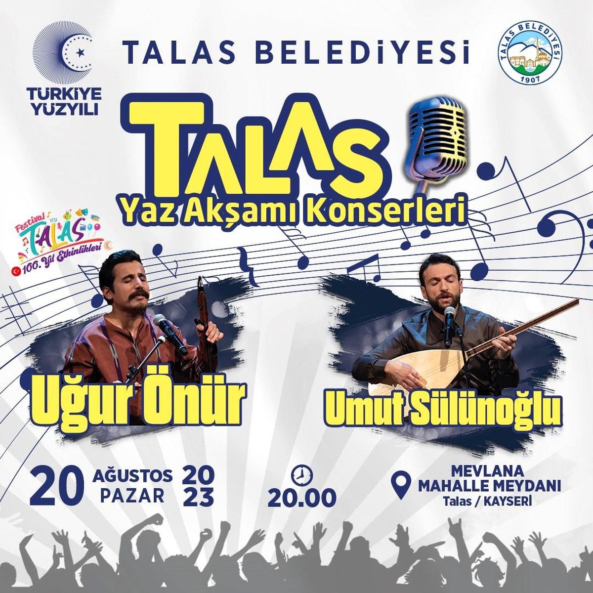 Talas Belediyesi, Festival Talas 100. Yıl Etkinlikleri kapsamında ikinci konseri düzenliyor