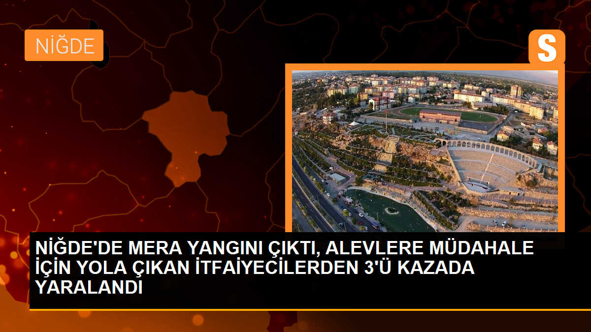 Niğde\'de çıkan yangında 500 hektar mera zarar gördü, 3 itfaiyeci yaralandı