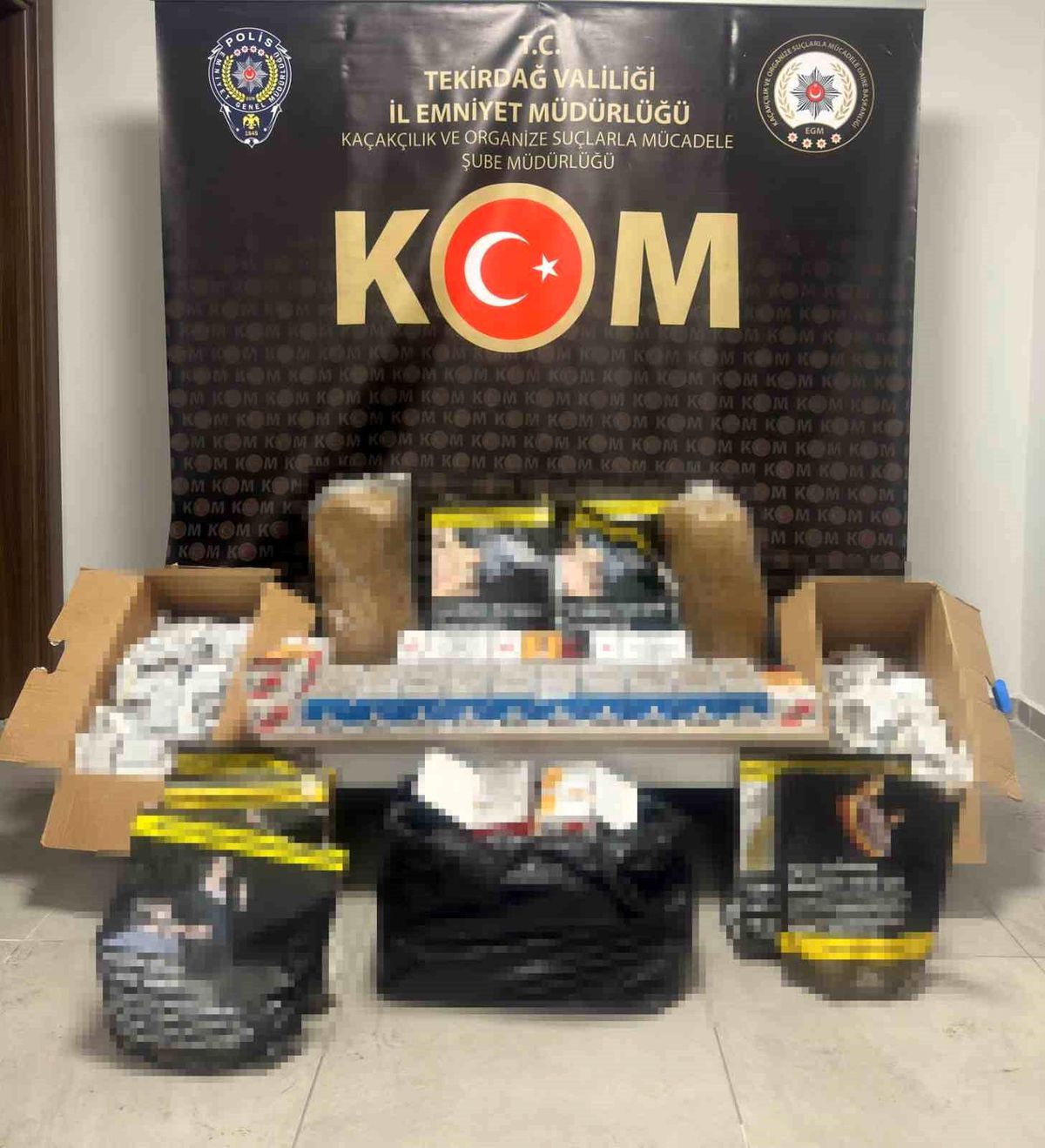 Tekirdağ\'da 23 Bin Makaron ve 44 Kilo Tütün Ele Geçirildi
