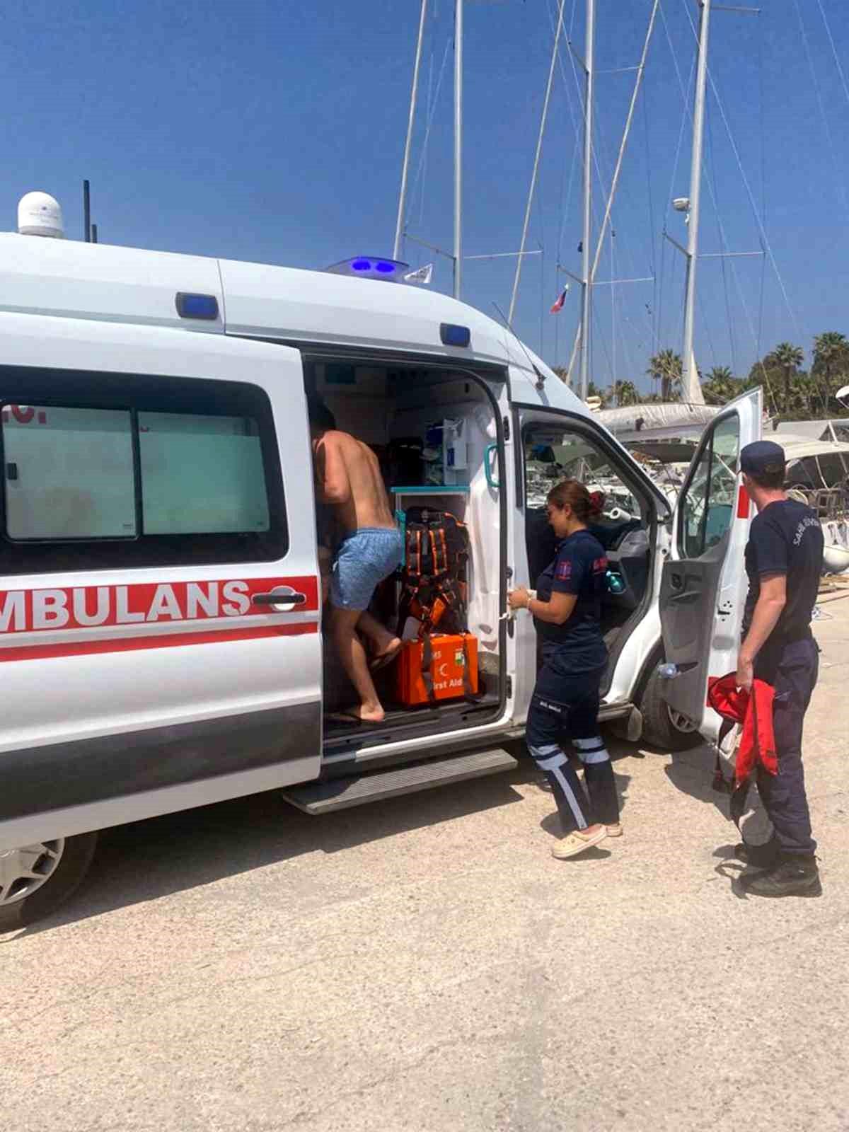 Fethiye\'de Yaralanan Vatandaş Sahil Güvenlik Tarafından Kurtarıldı