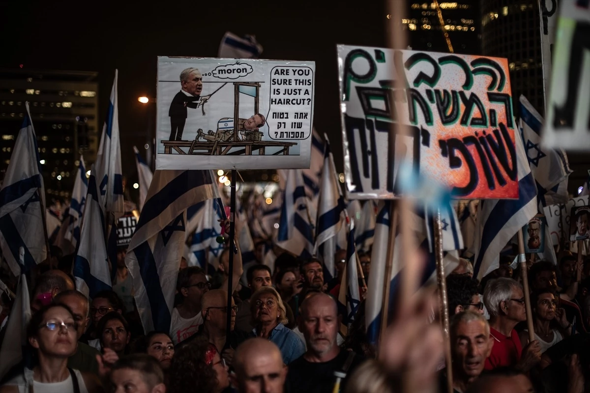İsrail\'de Netanyahu hükümetine karşı protestolar 33. haftada sürdü