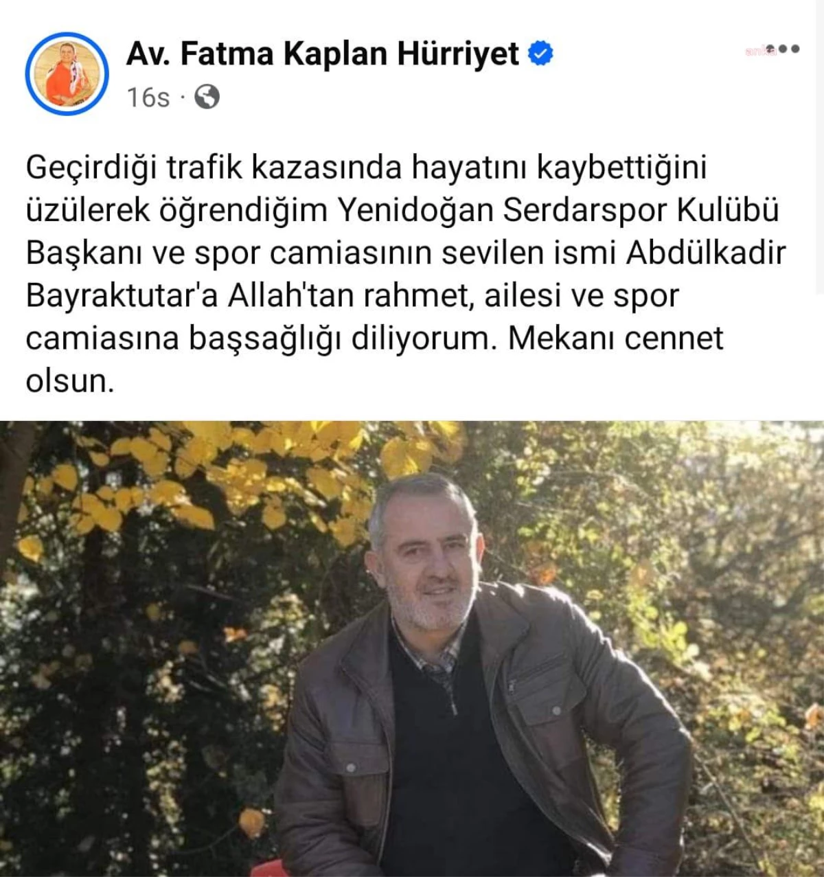 İzmit Belediye Başkanı Fatma Kaplan Hürriyet\'ten Başsağlığı Mesajı
