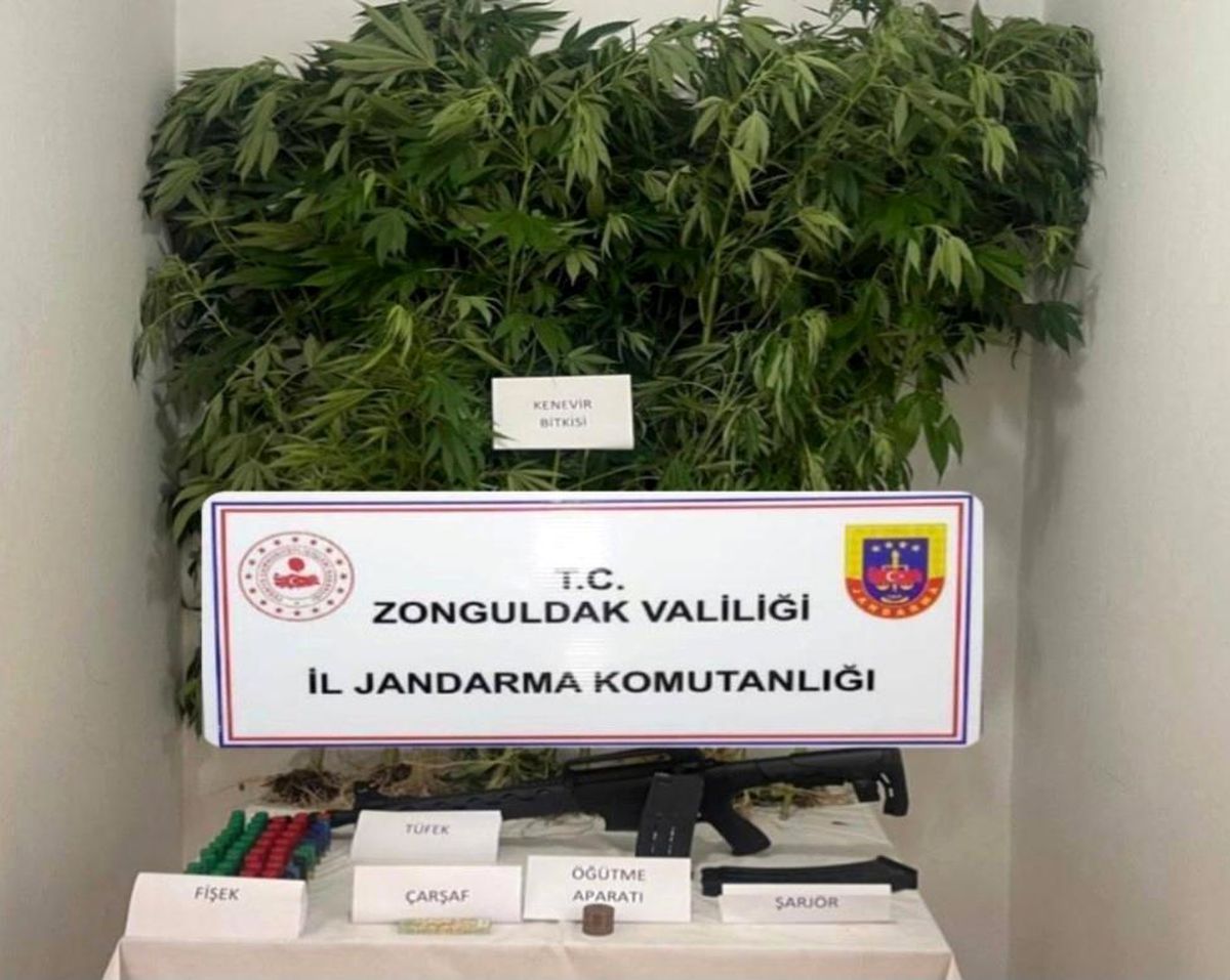 Zonguldak\'ta Evde Kenevir ve Marihuana Ele Geçirildi