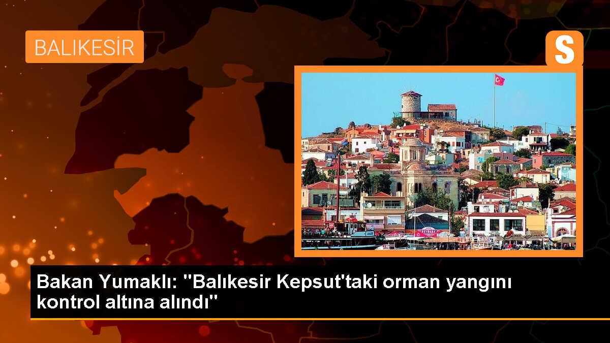 Bakan Yumaklı: "Balıkesir Kepsut\'taki orman yangını kontrol altına alındı"