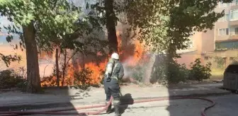 Boş evde çıkan yangın, söndürüldü
