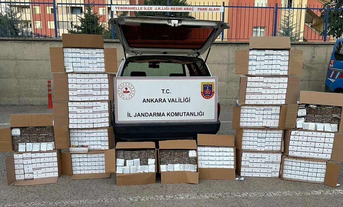 Ankara\'da kaçakçılık operasyonunda binlerce paket makaron ele geçirildi