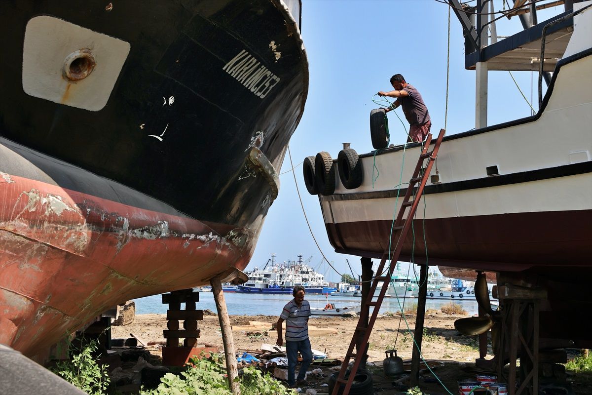 Samsun\'da balıkçılar av sezonu için hazırlıklarını tamamlıyor
