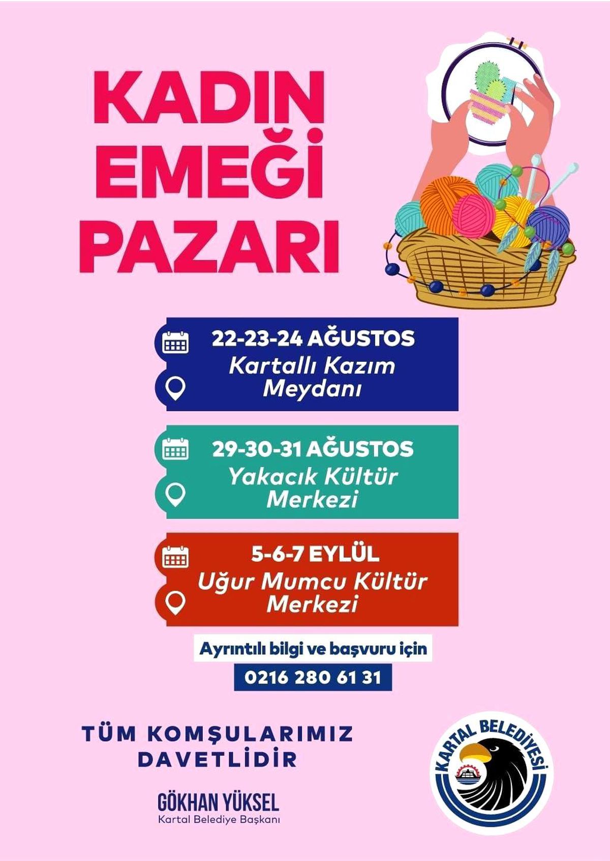 Kartallı Kadınların El Emeği Göz Nuru Eserleri Kadın Emeği Pazarı\'nda Sergileniyor