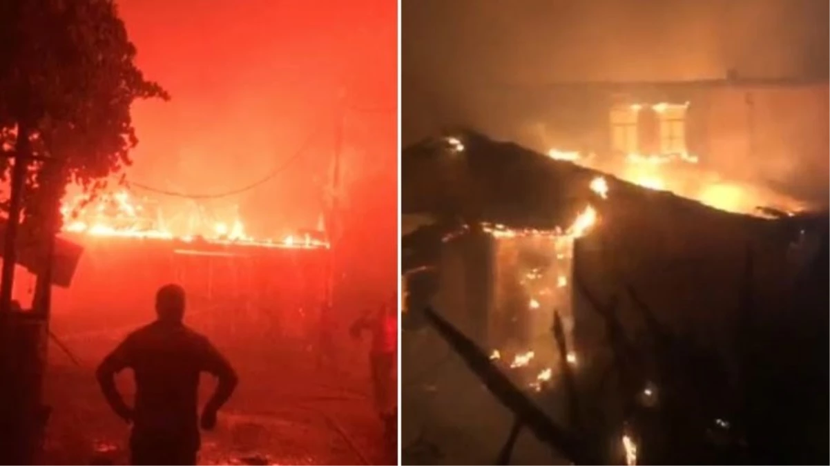 Çanakkale\'de yangının ulaştığı Yağcılar köyü boşaltıldı! Onlarca ev alev alev yandı