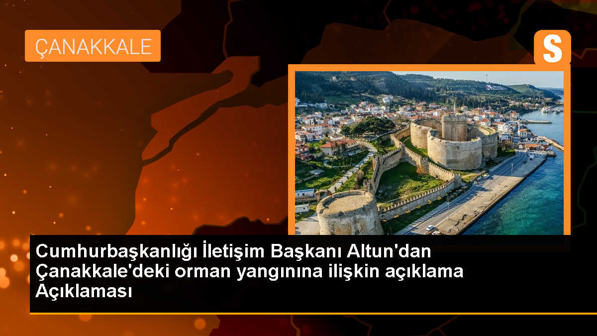 Çanakkale\'deki Orman Yangınında 736 Vatandaş Tahliye Edildi