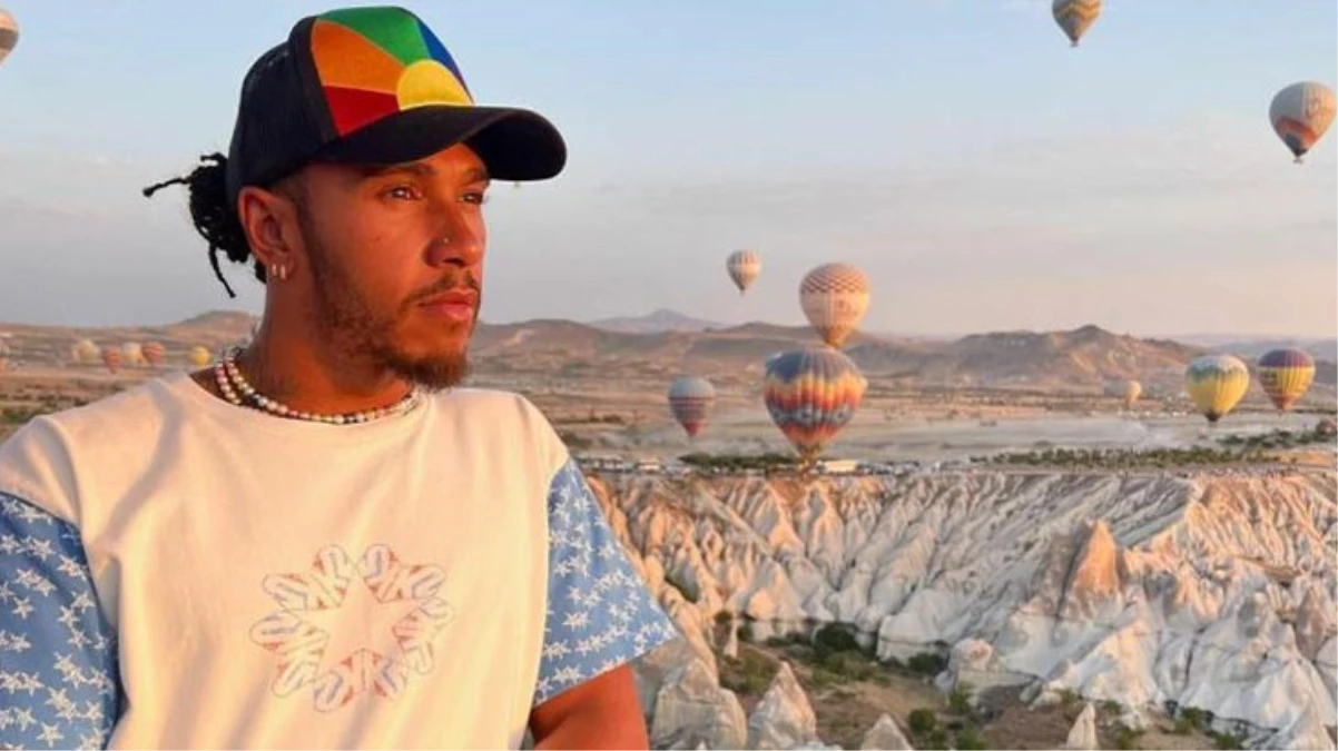 Tatil için Türkiye\'de! Lewis Hamilton, Kapadokya\'yı kuş bakışı izledi
