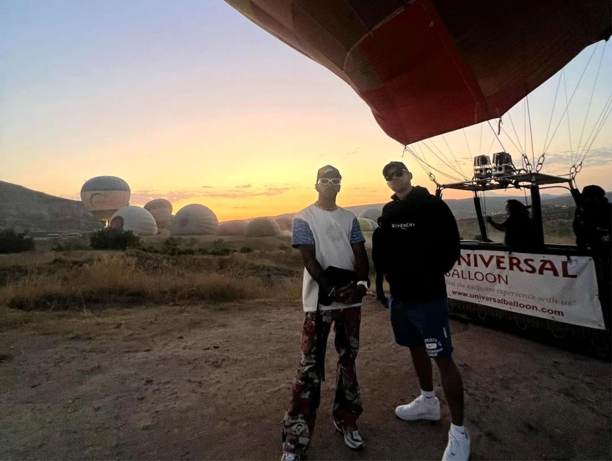 Lewis Hamilton, sıcak hava balonu ile Kapadokya\'yı kuş bakışı izledi