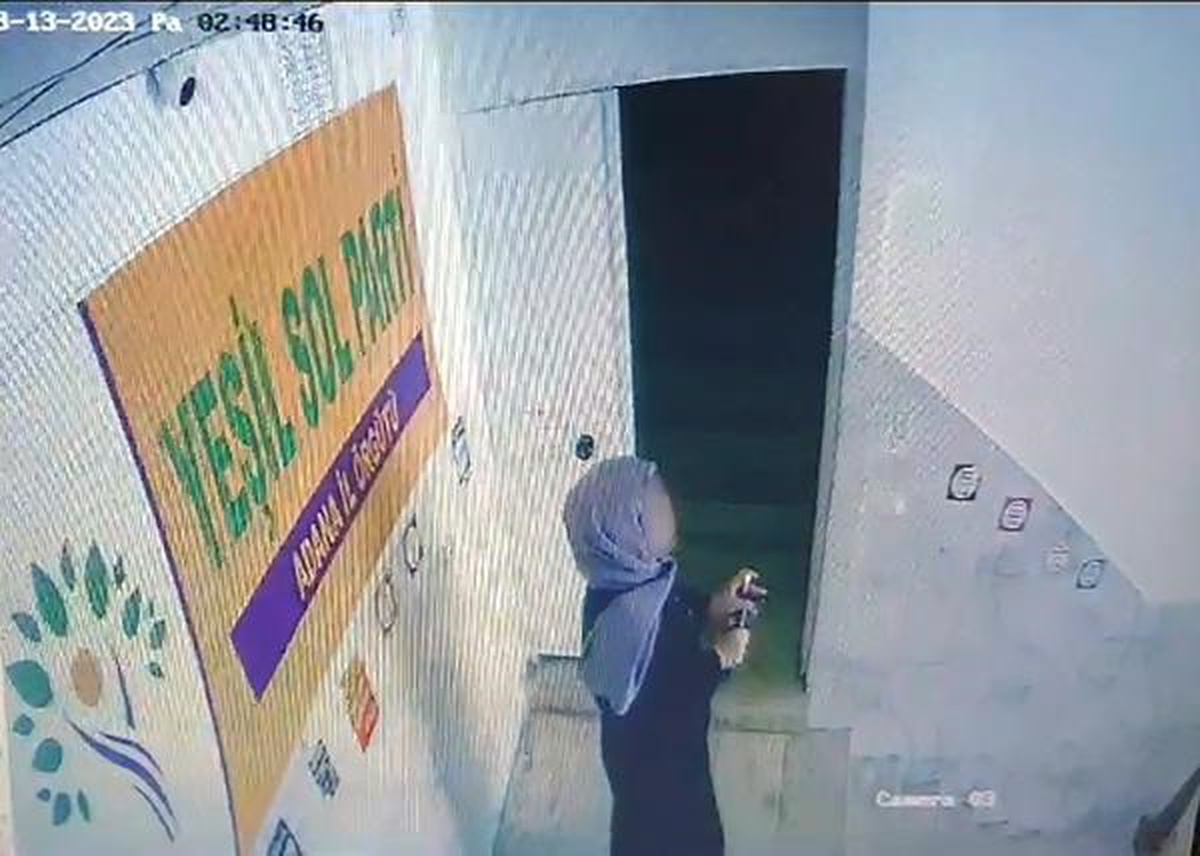 Adana\'da HDP İl Başkanlığı\'na ispirto ve defter bırakan kadın serbest bırakıldı