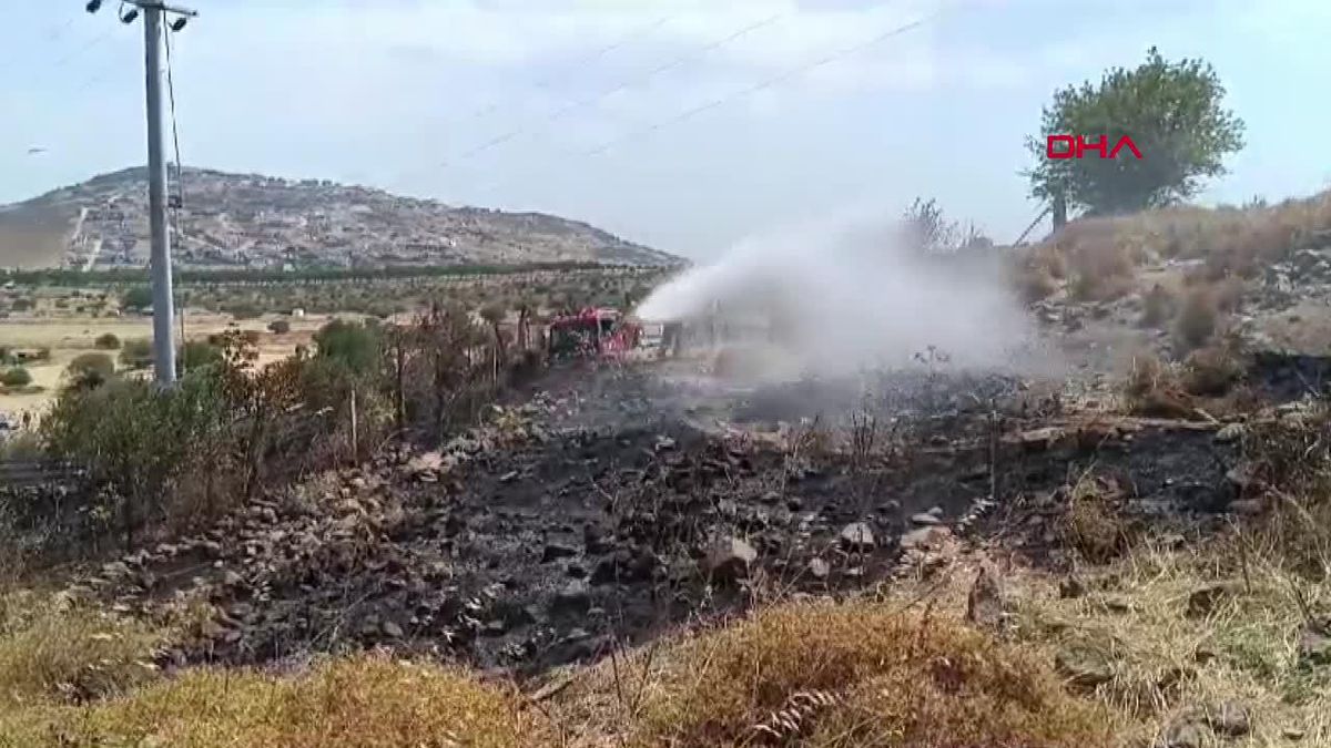 Foça'da çıkan yangın 1 saatte kontrol altına alındı
