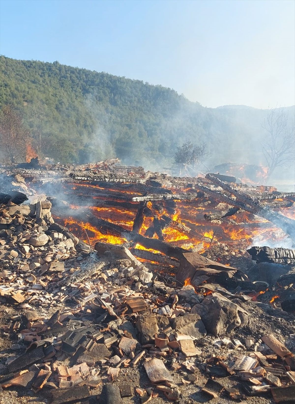 Kastamonu\'da çıkan yangında ev ile 3 samanlık kullanılmaz hale geldi