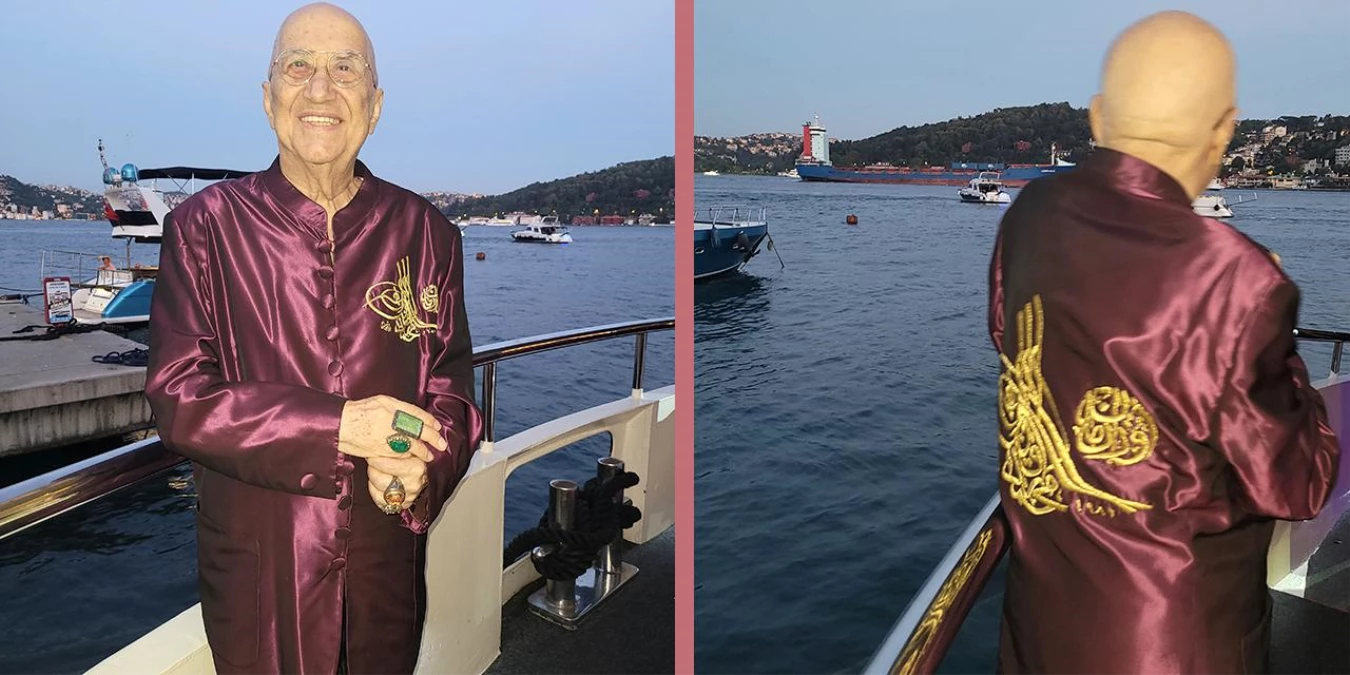 Erkan Özerman, Onur Ödülü\'nü alırken tarihi kıyafetiyle dikkat çekti