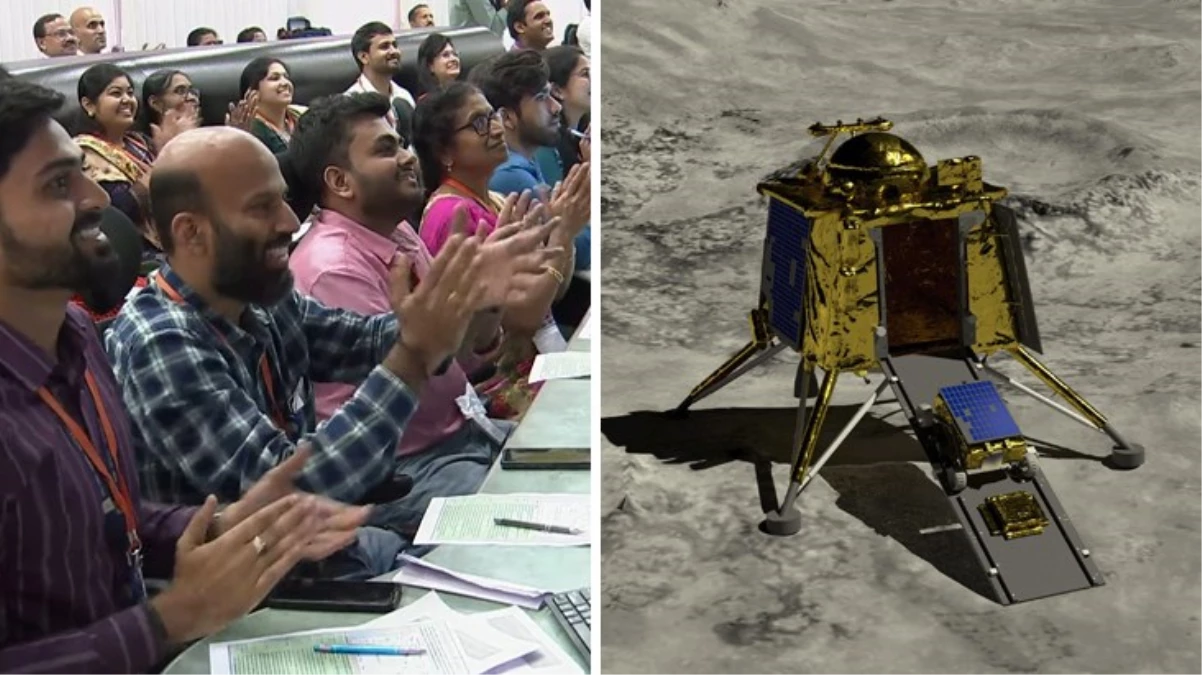 Hindistan bir ilki başardı! Uzay aracı Chandrayaan-3, Ay\'ın az keşfedilen güney kutbuna indi