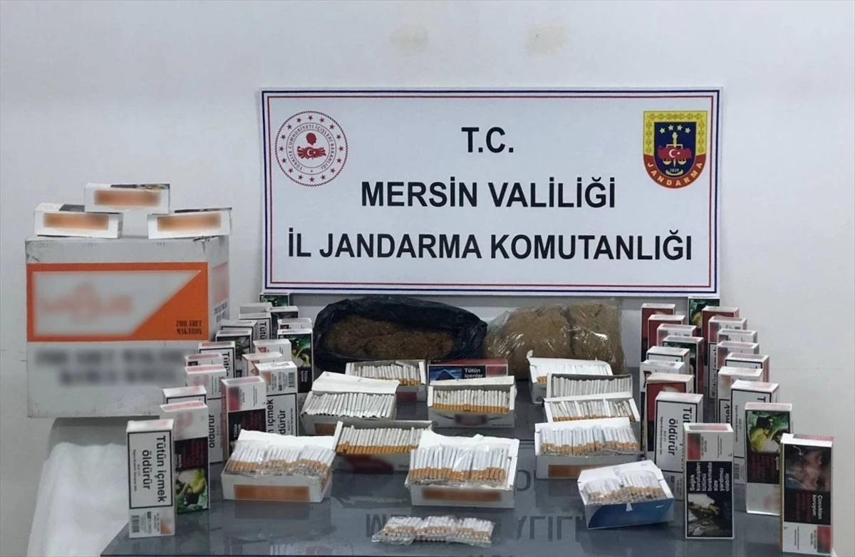 Mersin\'de Kaçak Sigara Operasyonu: 13 Bin Makaron ve 20 Kilogram Tütün Ele Geçirildi