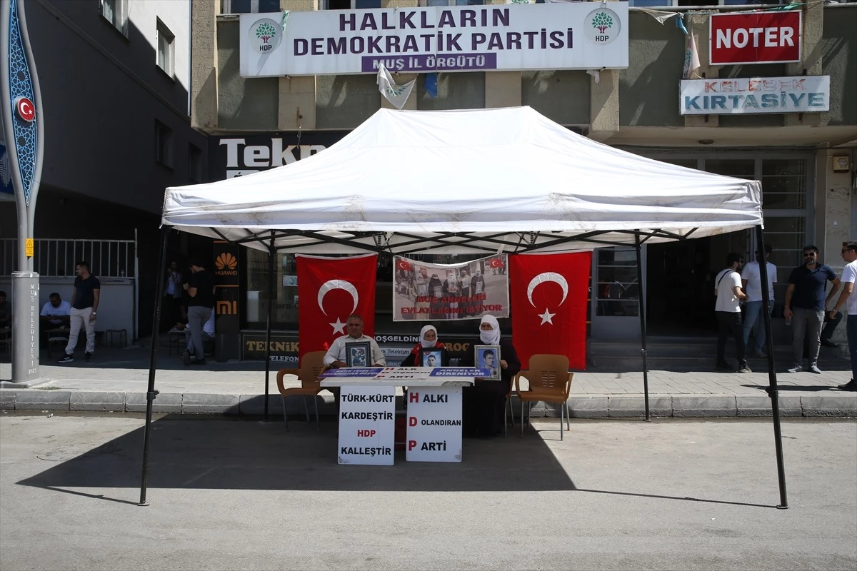 Muş\'ta HDP\'yi sorumlu tutan aileler oturma eylemi yaptı