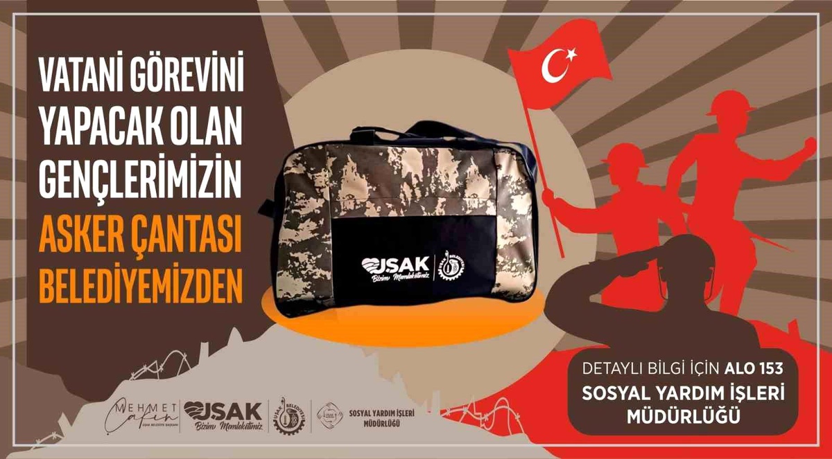 Uşak Belediyesi, askere gidecek gençlere \'asker çantası\' hediye ediyor