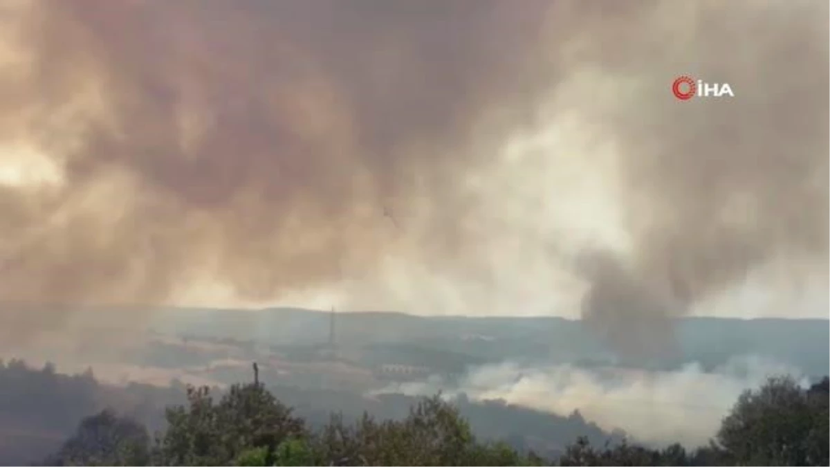 Çanakkale\'de Orman Yangınında Alevler Yeniden Yükseldi