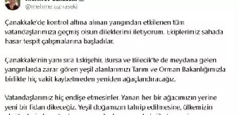 Bakan Özhaseki: Yanan her bir ağacımızın yerine yeni bir fidan dikeceğiz