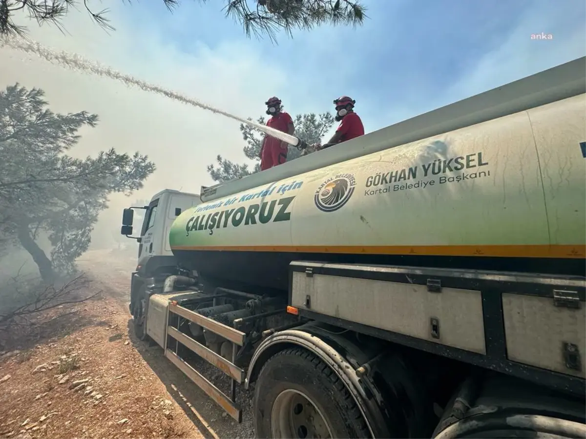 Kartal Belediyesi, Çanakkale\'deki Orman Yangınına Destek Veriyor