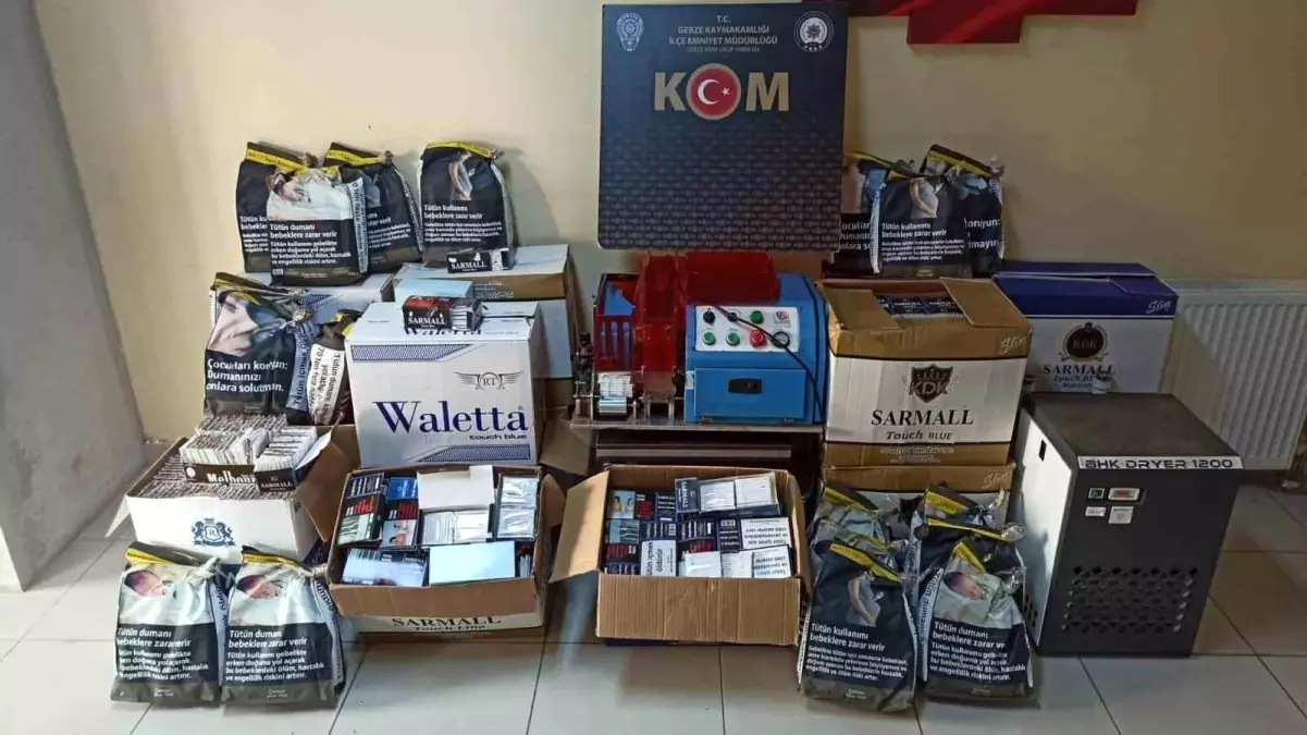 Gebze\'de tütün ve makaron operasyonu