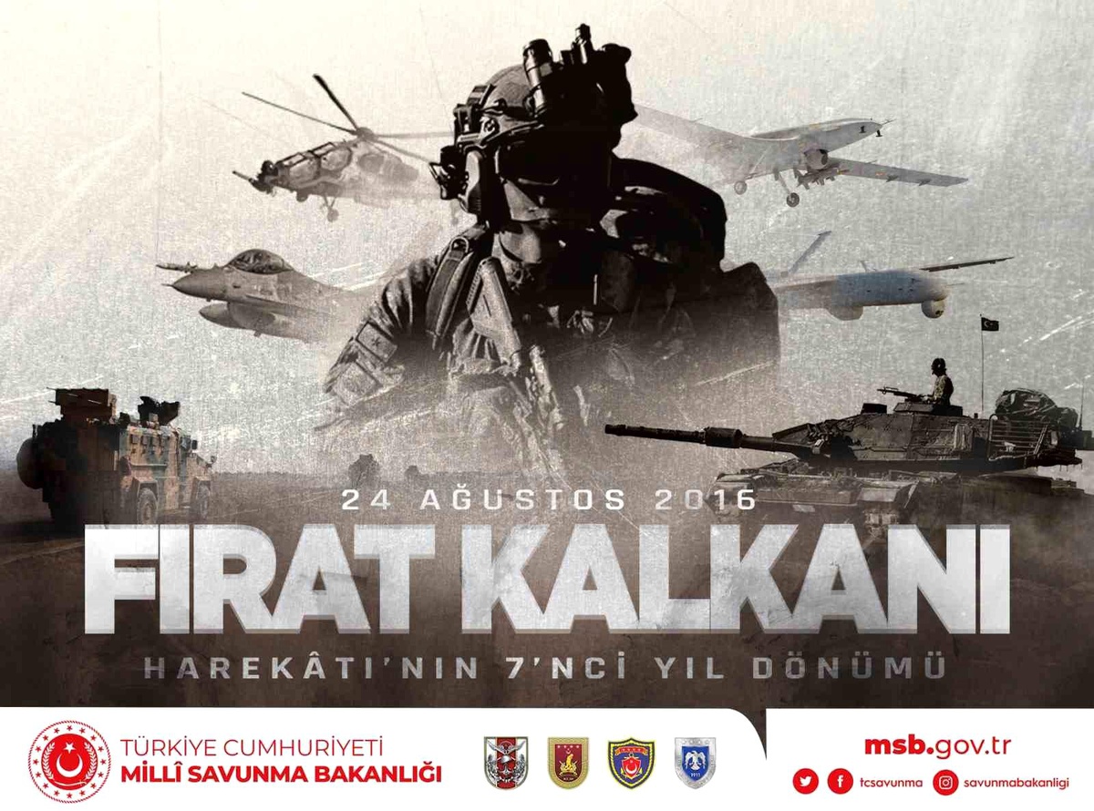 MSB\'den Fırat Kalkanı Harekatı\'nın 7\'nci yılı mesajı