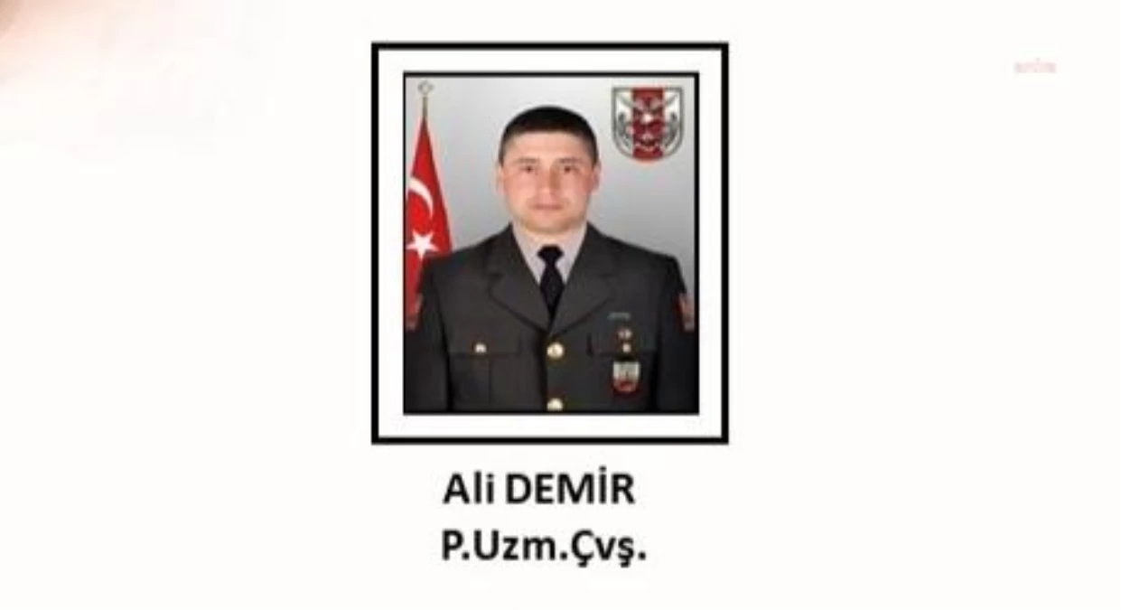 Msb Uzman Çavuş Ali Demir\'in Şehit Olduğunu Duyurdu