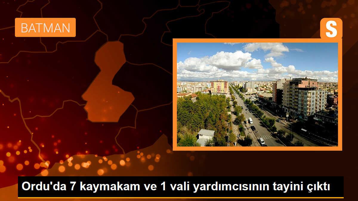 Ordu\'da 7 kaymakam ve 1 vali yardımcısının tayini çıktı