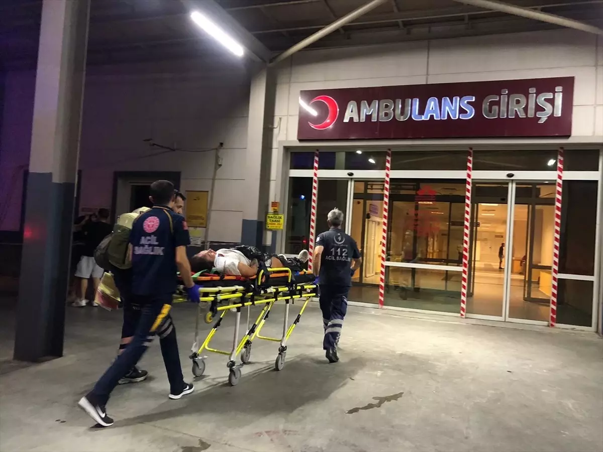 Aydın'da otomobilin çarpması sonucu takla atan kamyonette 4 yaralı