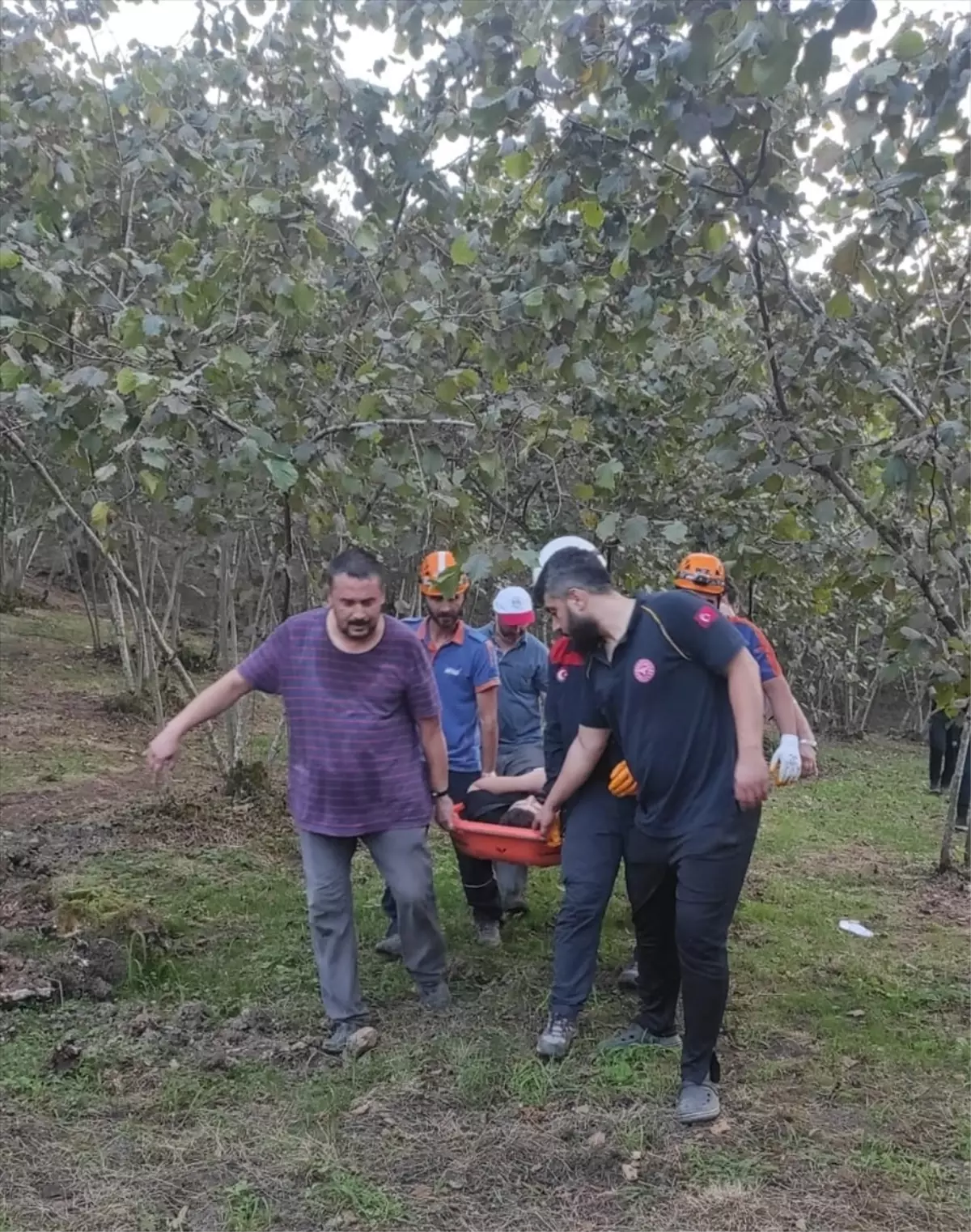 Giresun\'da yamaçtan yuvarlanan çocuk yaralandı