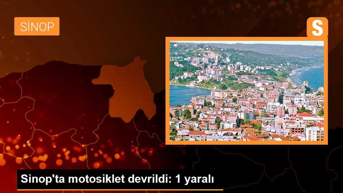 Sinop\'ta motosiklet devrildi: 1 yaralı