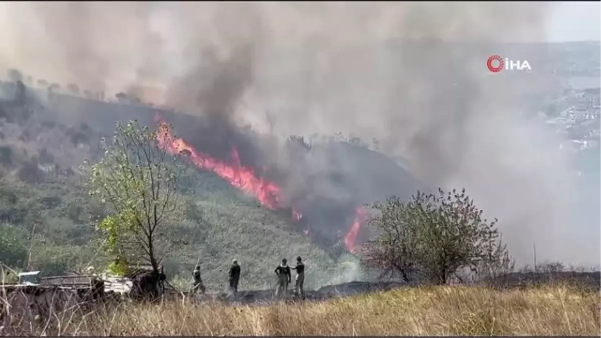 Büyükçekmece Cumhuriyet Mahallesi\'nde otluk alan yangını