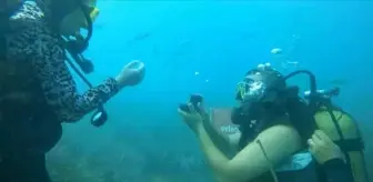 Side Sualtı Müzesi'nde Dalış Yaparak Evlenme Teklifi