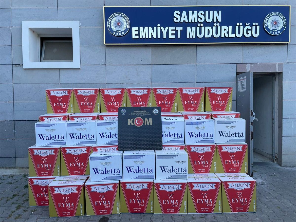 Samsun\'da 1 Milyon Makaron Ele Geçirildi, 2 Kişi Gözaltına Alındı