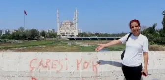 Adana'da Tarihi Taşköprü'ye Sprey Boyalarla Yazılar Yazıldı