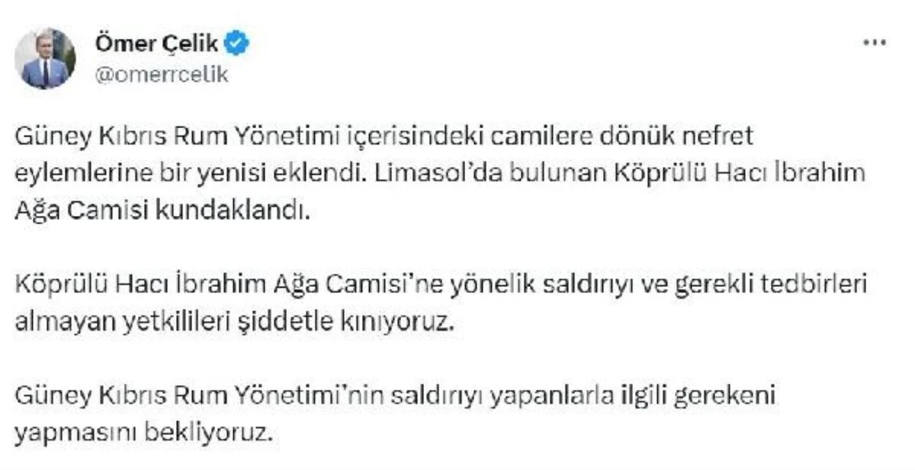 AK Parti\'den Güney Kıbrıs Rum Yönetimi\'ne tepki