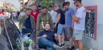 Yok böyle gelenek: Damadı vinçe asıp su dolu depoya soktular, 20 damacana taşıtıp soğan yedirdiler
