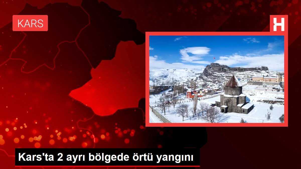 Kars'ta 2 ayrı bölgede örtü yangını